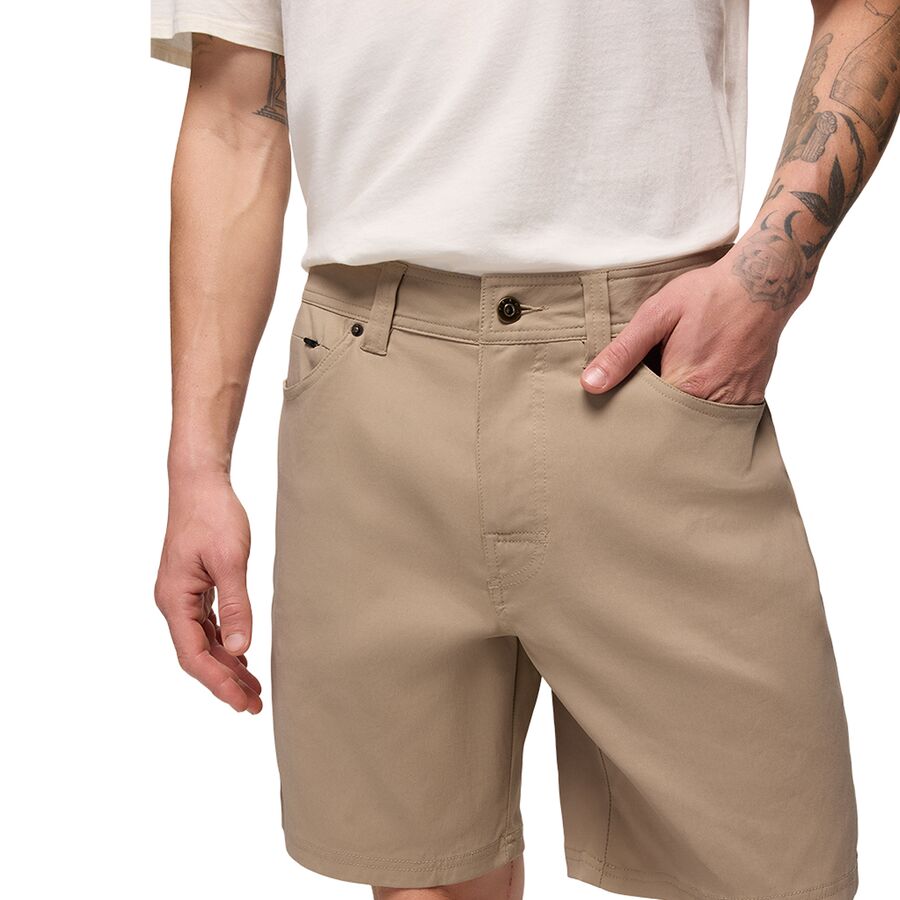 Backcountry PrAna Stretch Zion 5 Pocket 8in Short - Men's Sandbar