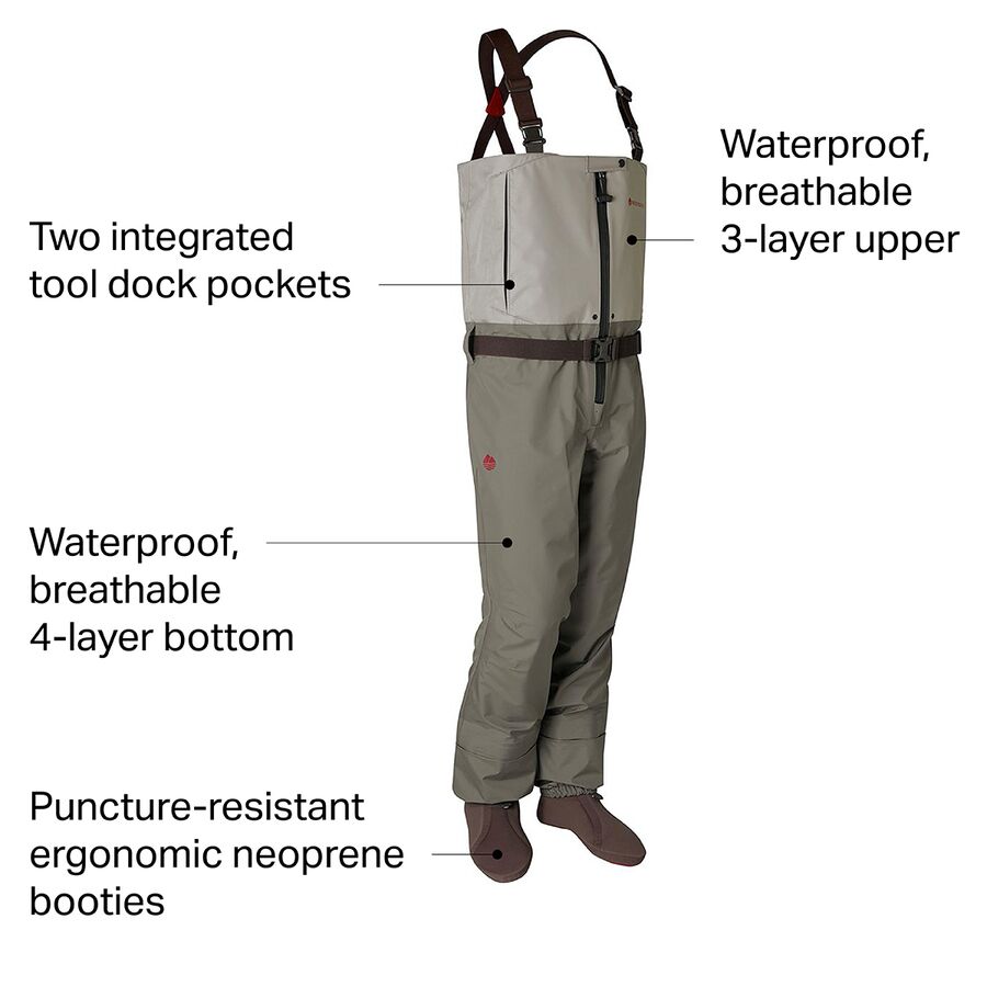 Backcountry Redington Escape Zip Wader Boulder/Slate