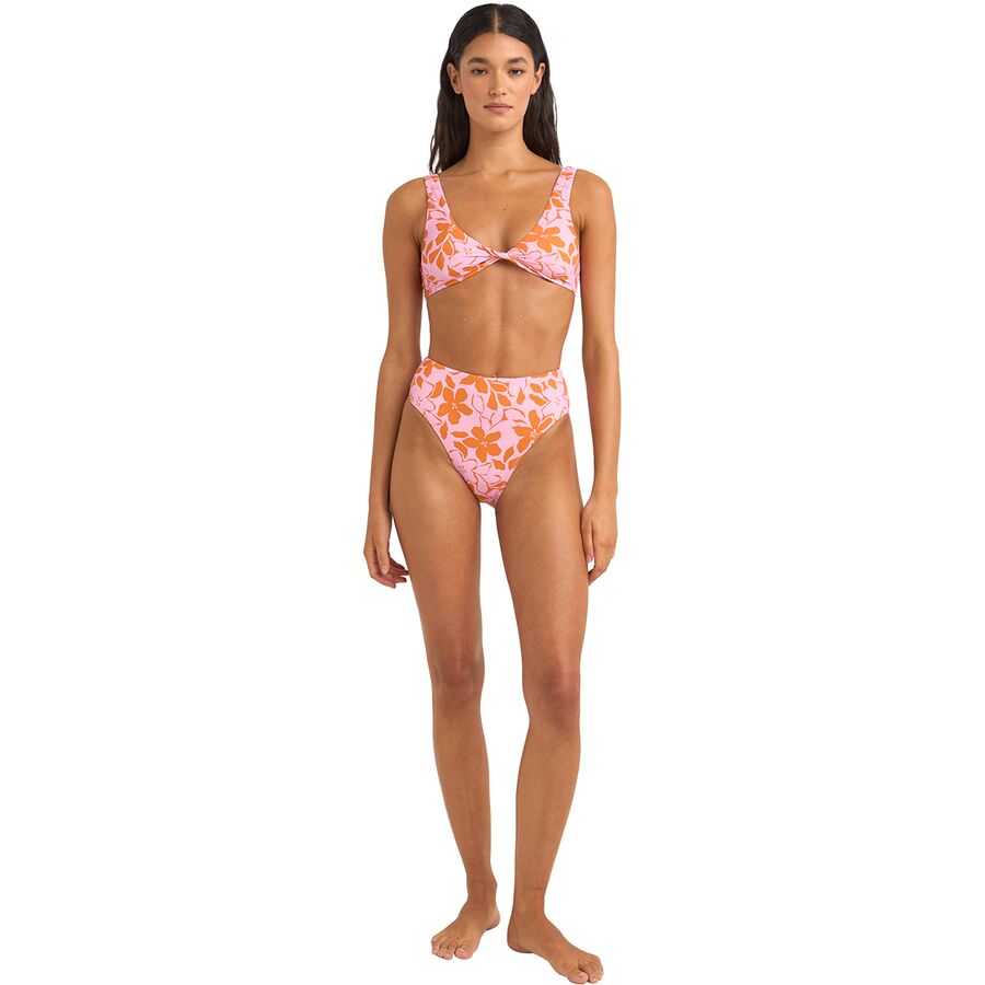 Backcountry Rhythm Bora Bora Floral Hi Waist Bikini Bottom - Women's Pink