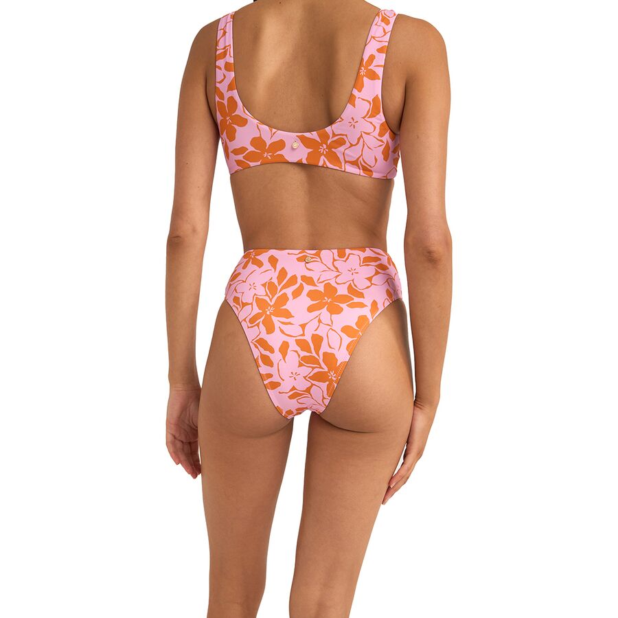 Backcountry Rhythm Bora Bora Floral Hi Waist Bikini Bottom - Women's Pink
