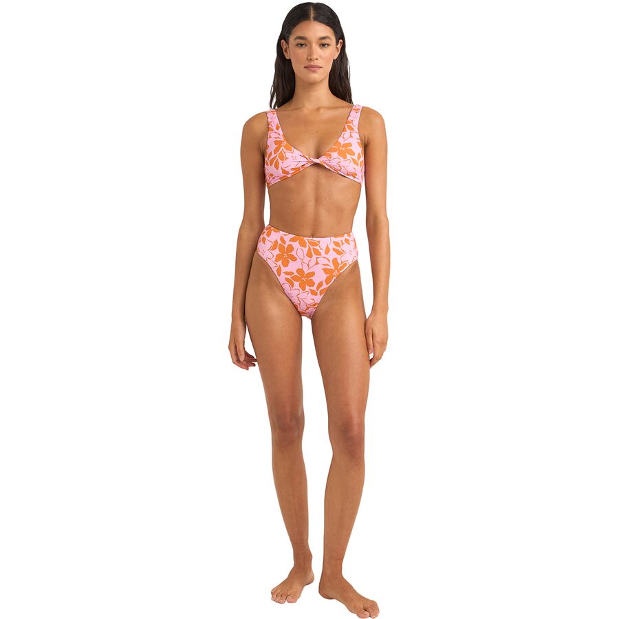Backcountry Rhythm Bora Bora Twist Front Bikini Top - Women's Pink