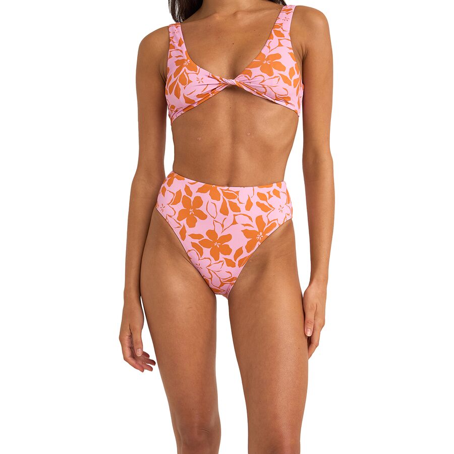 Backcountry Rhythm Bora Bora Twist Front Bikini Top - Women's Pink