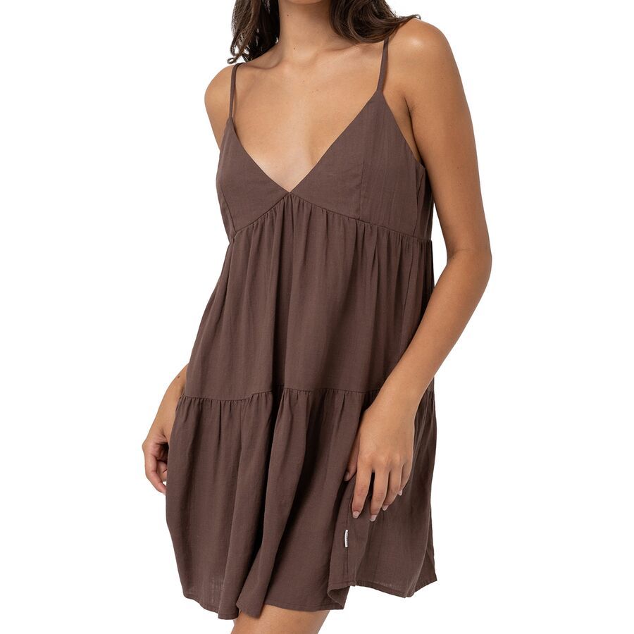 backcountry Rhythm Classic Tiered Mini Dress - Women's Chocolate