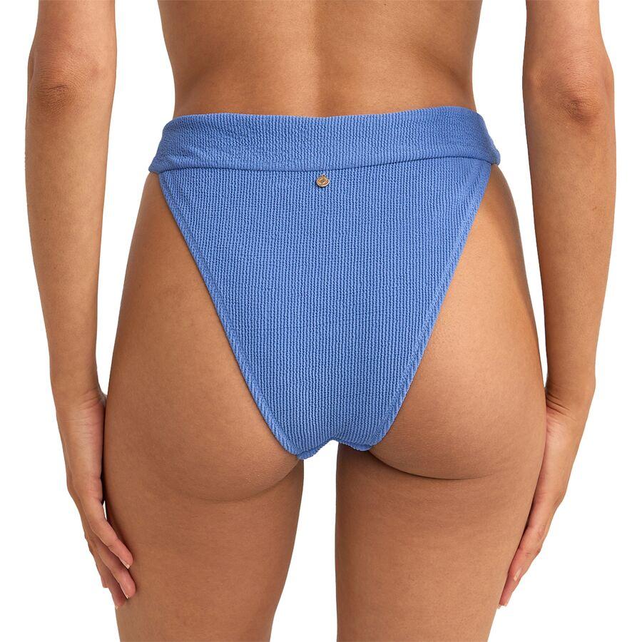 Backcountry Rhythm Isla Rib Hi Banded Bikini Bottom - Women's Cornflower