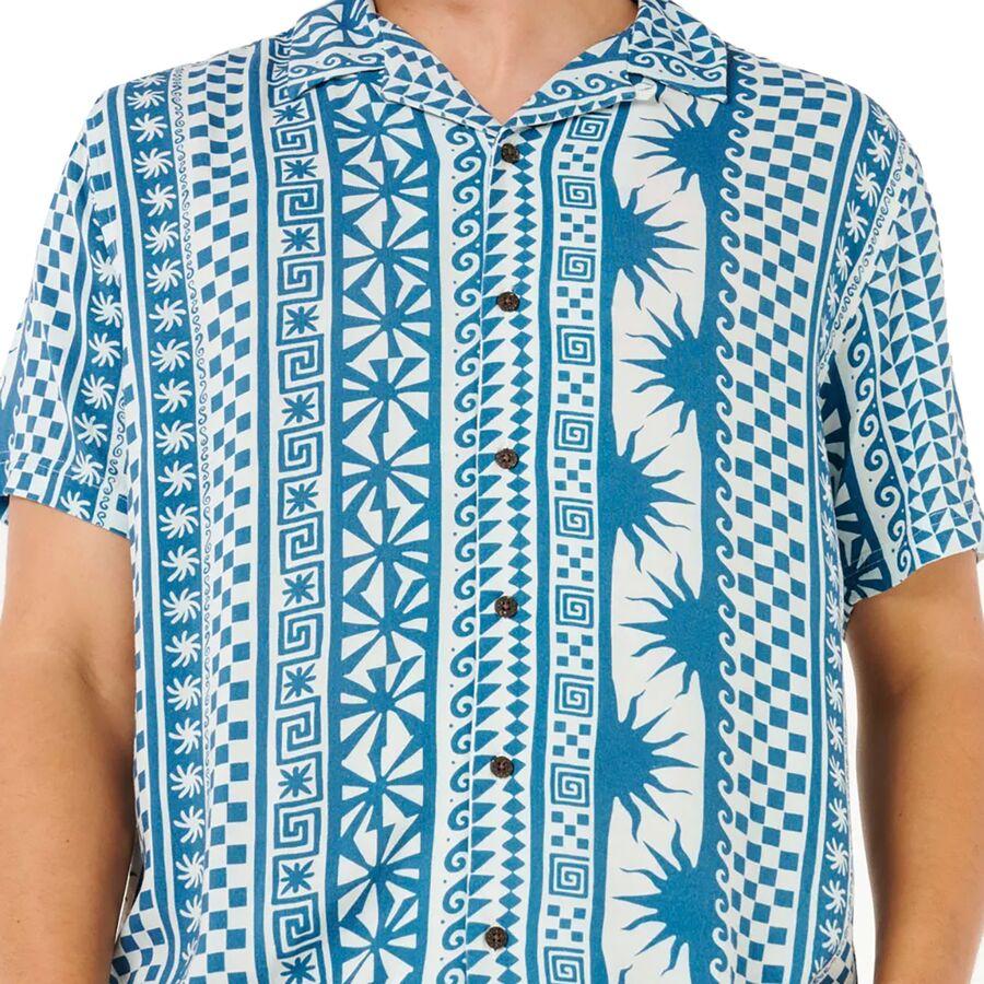 Backcountry Rip Curl Fun Times Stripe Short-Sleeve Shirt - Men's Blue