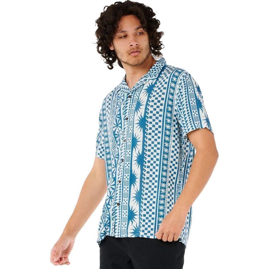 backcountry Rip Curl Fun Times Stripe Short-Sleeve Shirt - Men's Blue