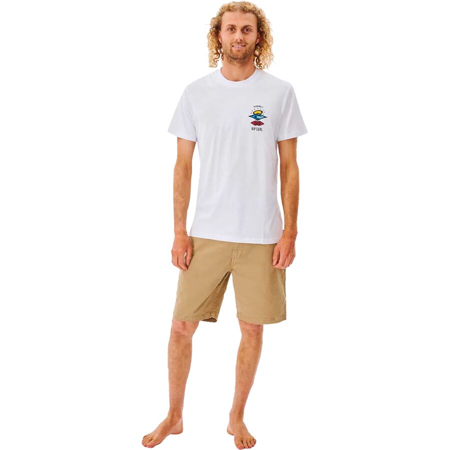 Backcountry Rip Curl Search Icon Short-Sleeve T-Shirt - Men's White
