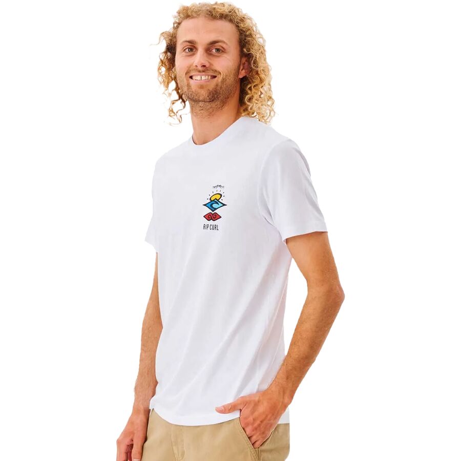 Backcountry Rip Curl Search Icon Short-Sleeve T-Shirt - Men's White