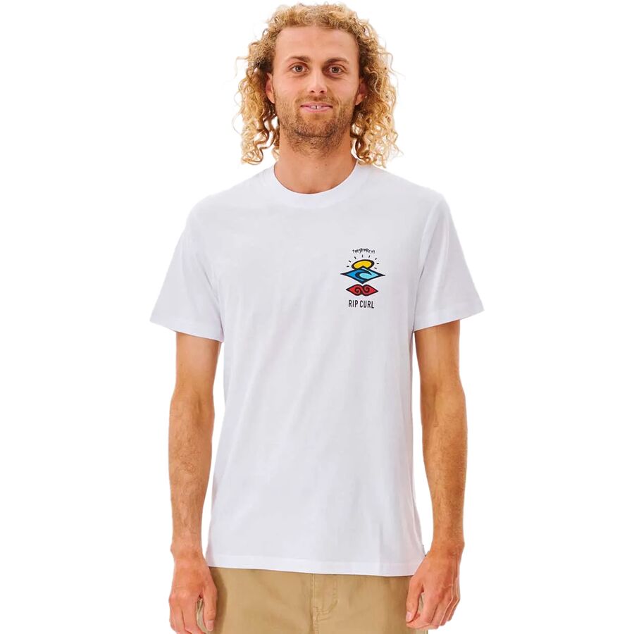 Backcountry Rip Curl Search Icon Short-Sleeve T-Shirt - Men's White