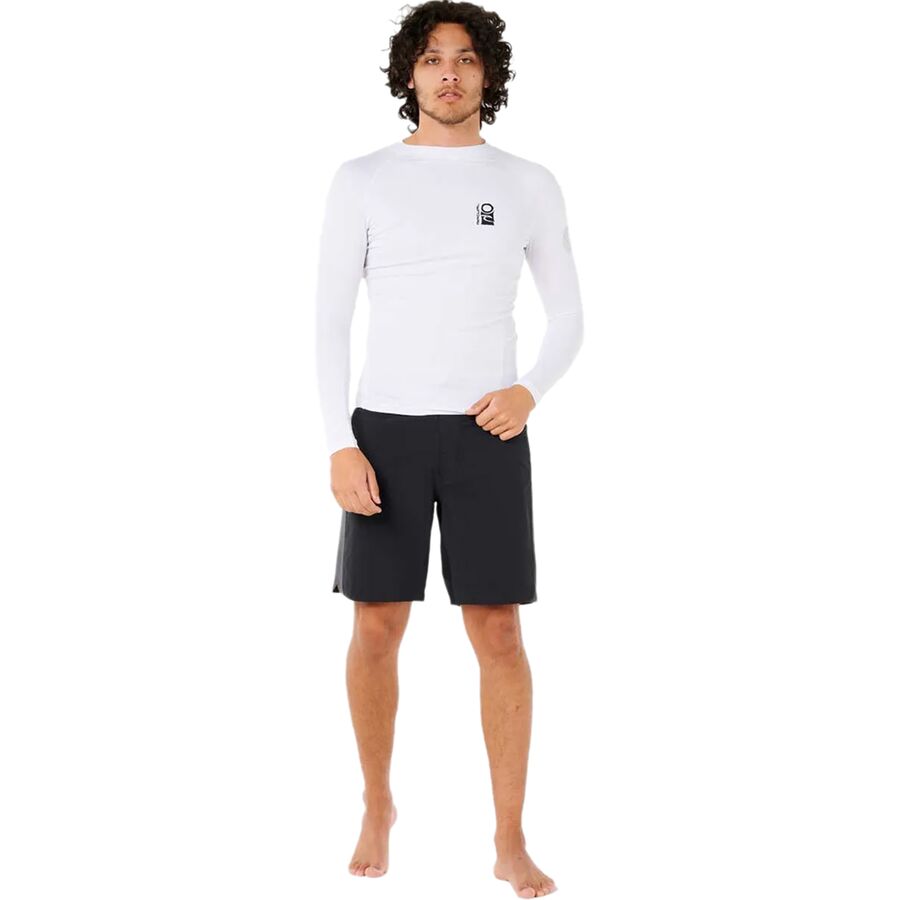 Backcountry Rip Curl Search UPF 50 Long-Sleeve Rashguard - Men's White
