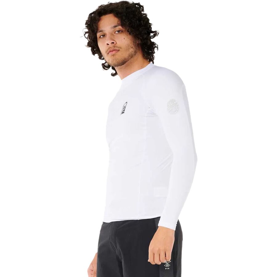 Backcountry Rip Curl Search UPF 50 Long-Sleeve Rashguard - Men's White
