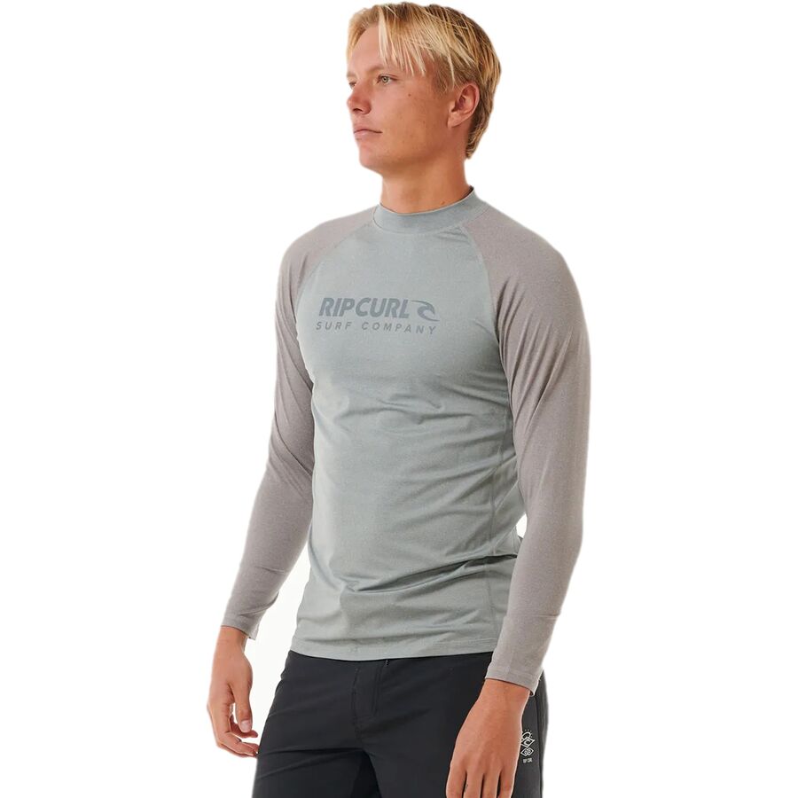 Backcountry Rip Curl Shock UPF 50 Long-Sleeve Rashguard - Men's Light Grey Marle