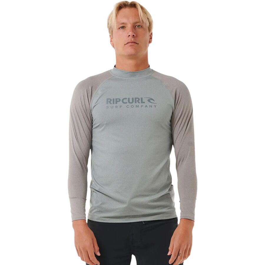 backcountry Rip Curl Shock UPF 50 Long-Sleeve Rashguard - Men's Light Grey Marle