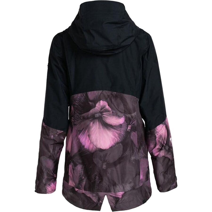 Backcountry Roxy GORE-TEX Glade Printed Snow Jacket - Women's True Black/Pansy/Pansy