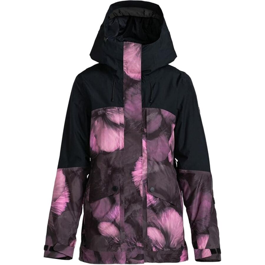 backcountry Roxy GORE-TEX Glade Printed Snow Jacket - Women's True Black/Pansy/Pansy
