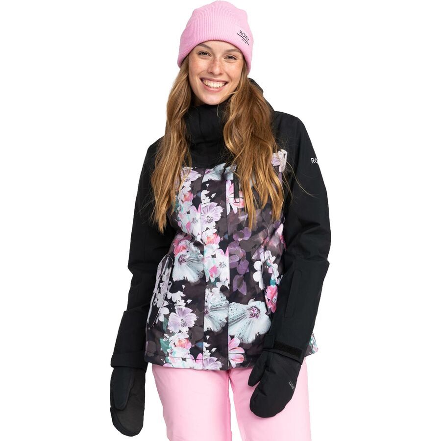 backcountry Roxy Jetty 3N1 Snow Jacket - Women's True Black/Blurry Flower
