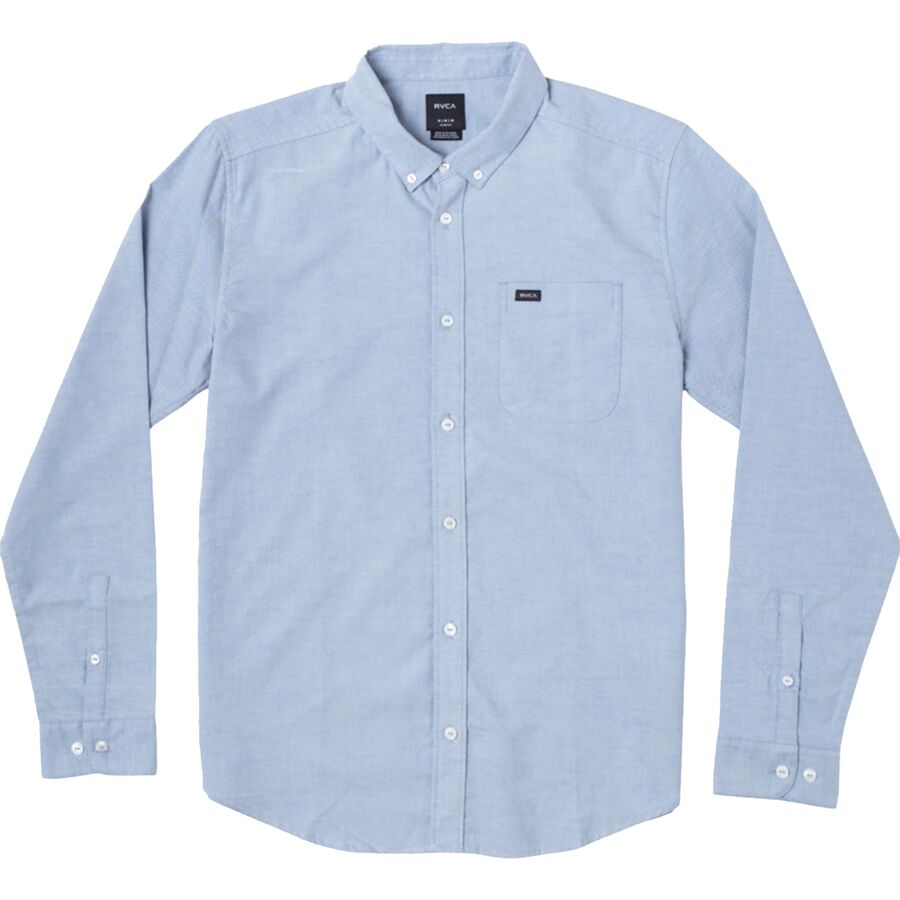 Backcountry RVCA That'll Do Stretch Long-Sleeve Shirt - Men's Oxford Blue