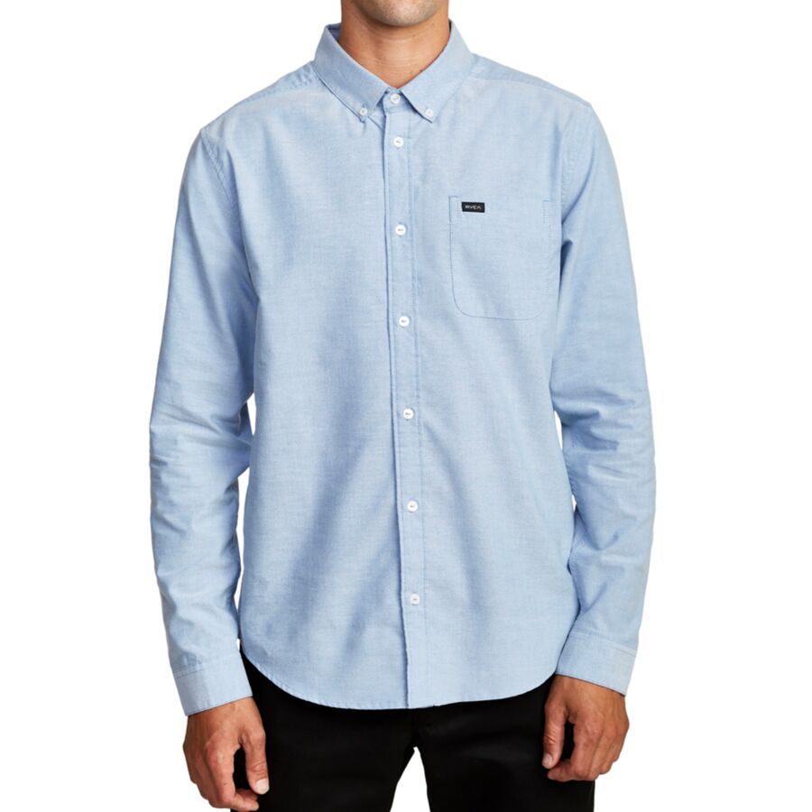 backcountry RVCA That'll Do Stretch Long-Sleeve Shirt - Men's Oxford Blue