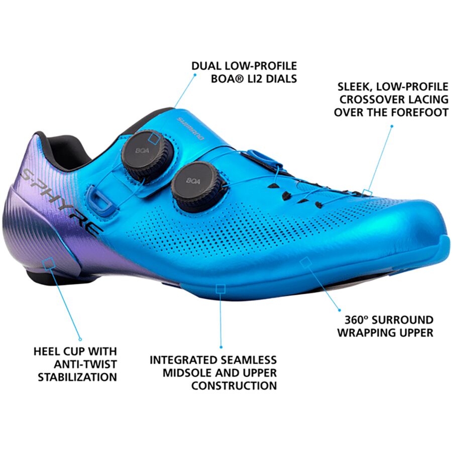 Backcountry Shimano RC903 S-PHYRE Wide Cycling Shoe - Men's Blue