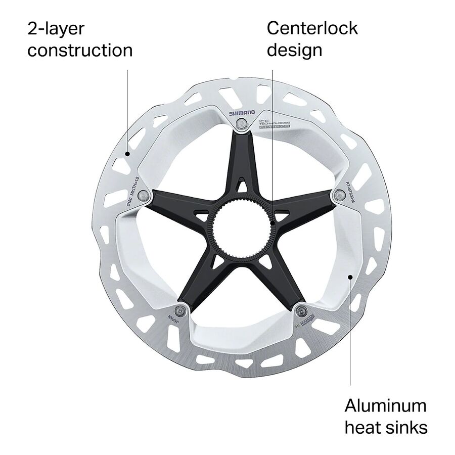 Backcountry Shimano XT RT-MT800 Centerlock Disc Rotor Silver