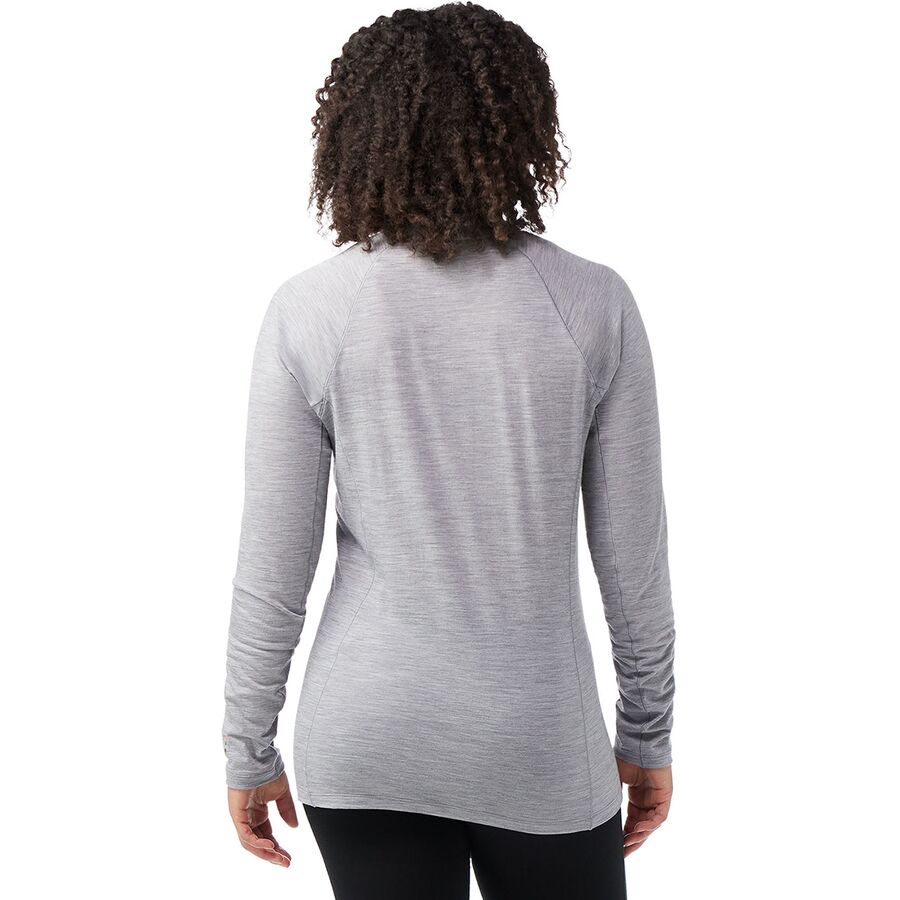 Backcountry Smartwool Classic All-Season Merino 1/4-Zip Baselayer - Women's Light Gray Heather