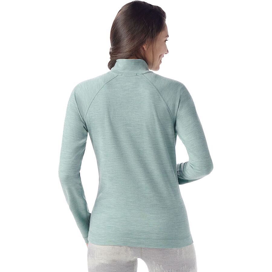 Backcountry Smartwool Classic Thermal Merino Base Layer 1/4-Zip Top - Women's Arctic Green Heather