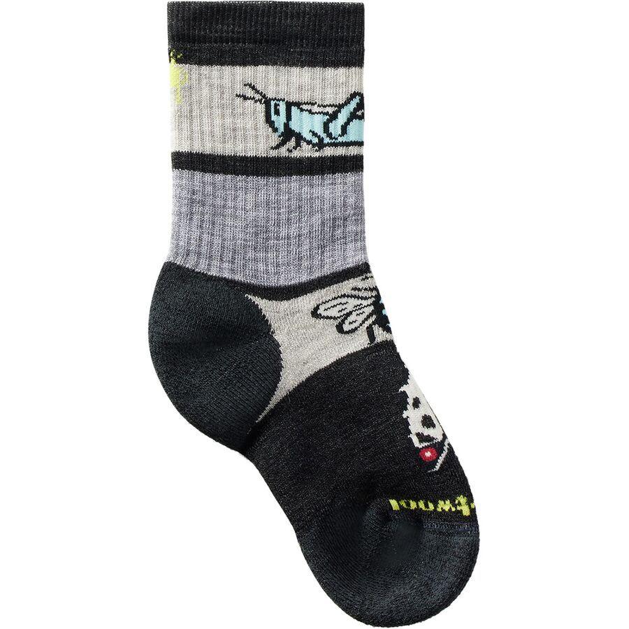 backcountry Smartwool Hike Full Cushion Garden Bugs Pattern Crew Sock - Kids' Charcoal