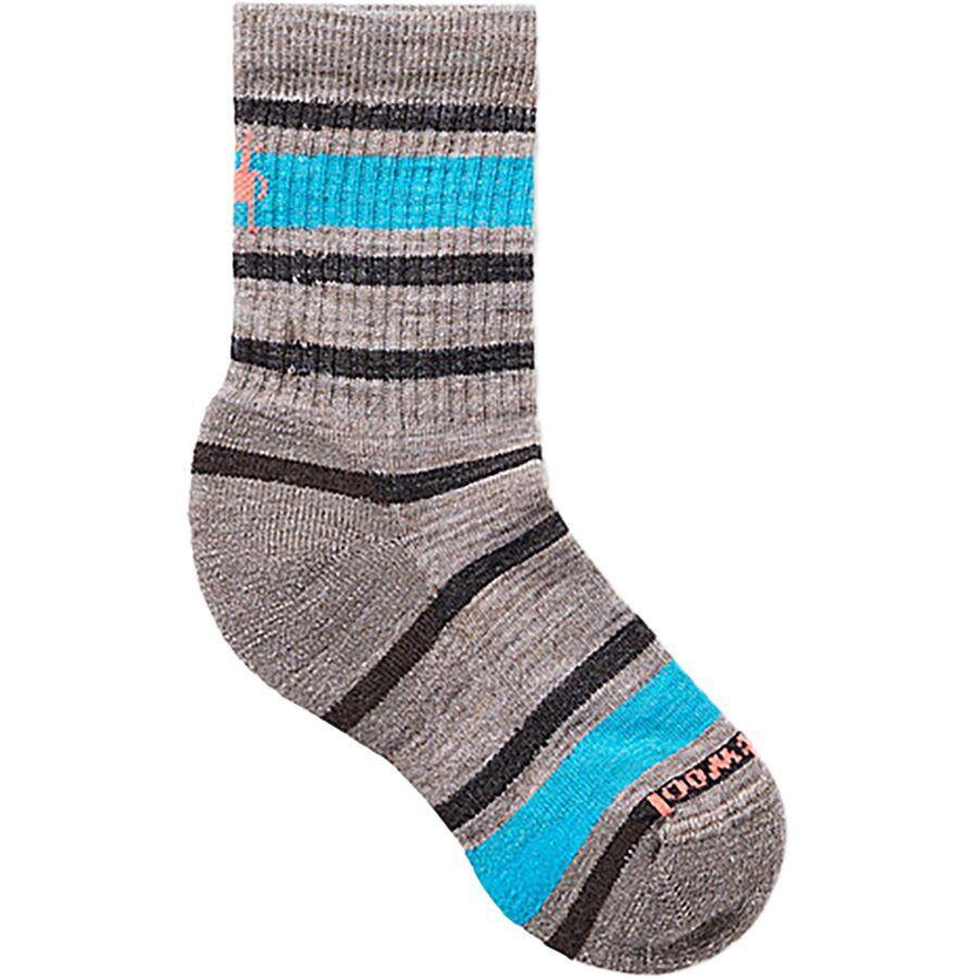 backcountry Smartwool Hike Light Cushion Striped Crew Sock - Kids' Fossil