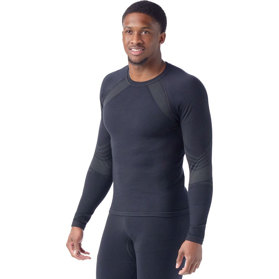 backcountry Smartwool Intraknit Active Base Layer Crew - Men's Black/Black