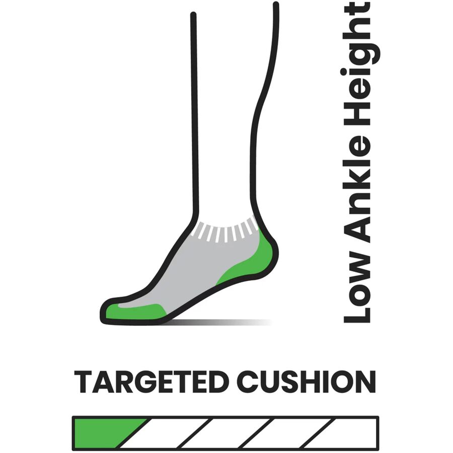 Backcountry Smartwool Run Targeted Cushion Low Ankle Sock - Women's Black