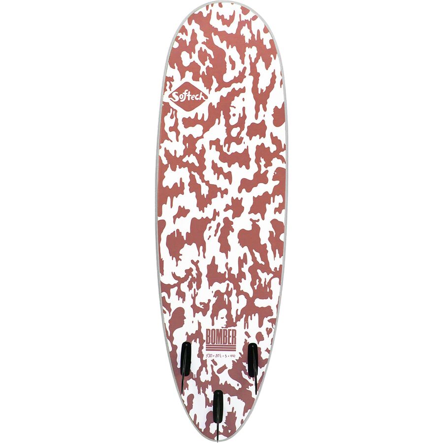 Backcountry Softech Bomber Surfboard Grey/Dusty Red