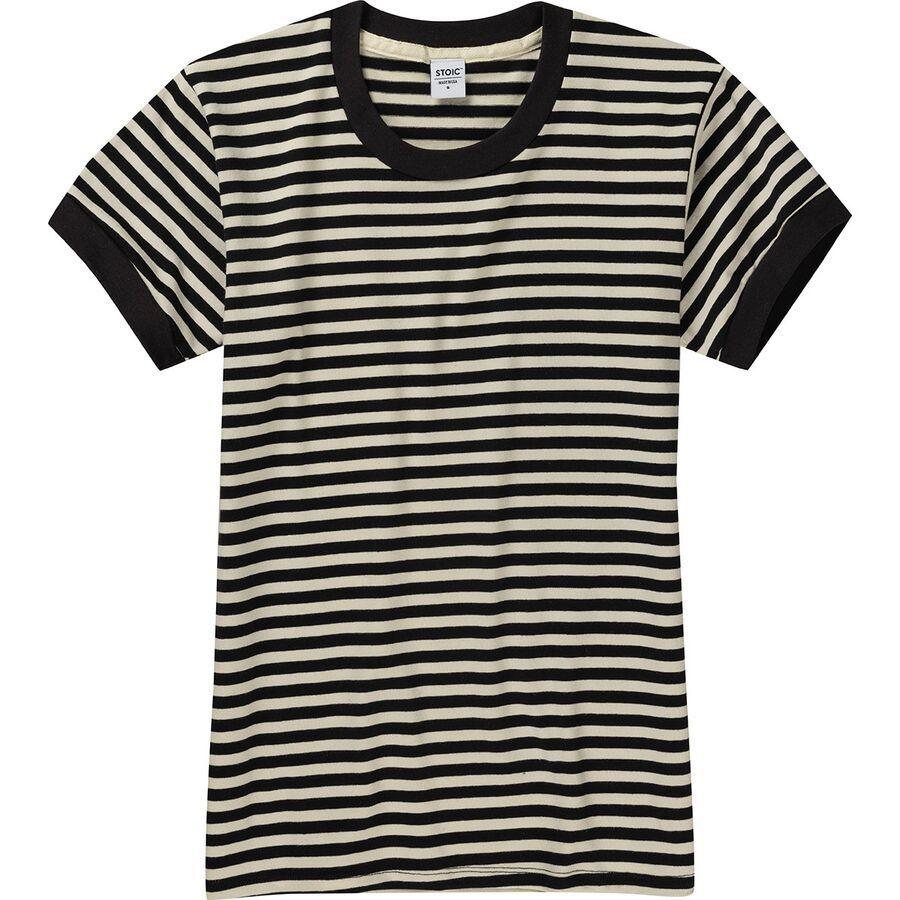 backcountry Stoic Striped Ringer Short-Sleeve T-Shirt - Women's Black/White Stripe