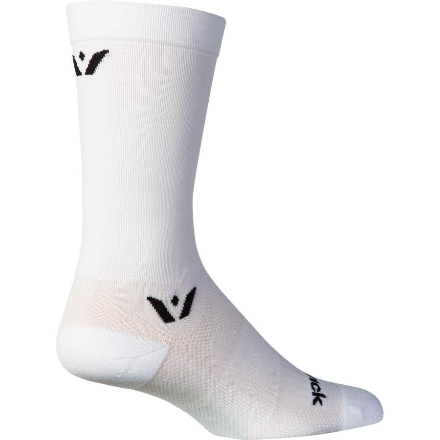 Backcountry Swiftwick Aspire Crew Sock Navy White Stripe