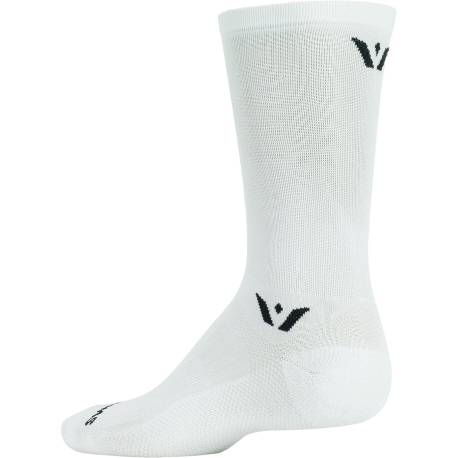 Backcountry Swiftwick Aspire Crew Sock Navy White Stripe