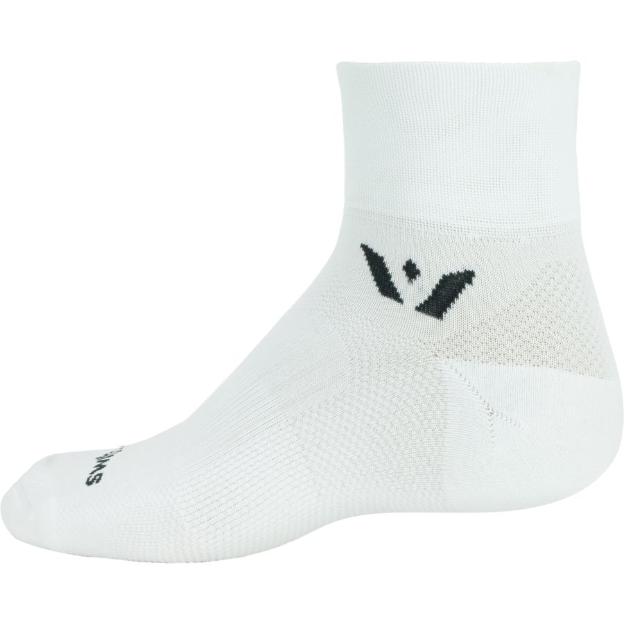 Backcountry Swiftwick Aspire Quarter Crew Sock White