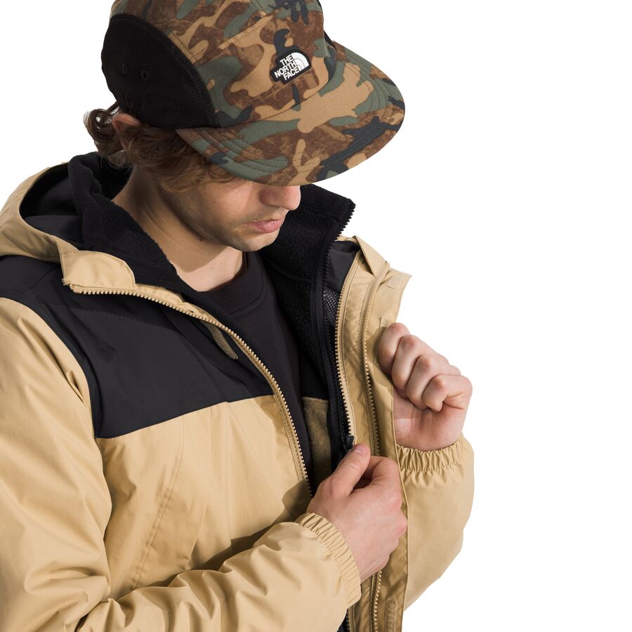 Backcountry The North Face Antora Triclimate Jacket - Men's Khaki Stone/TNF Black