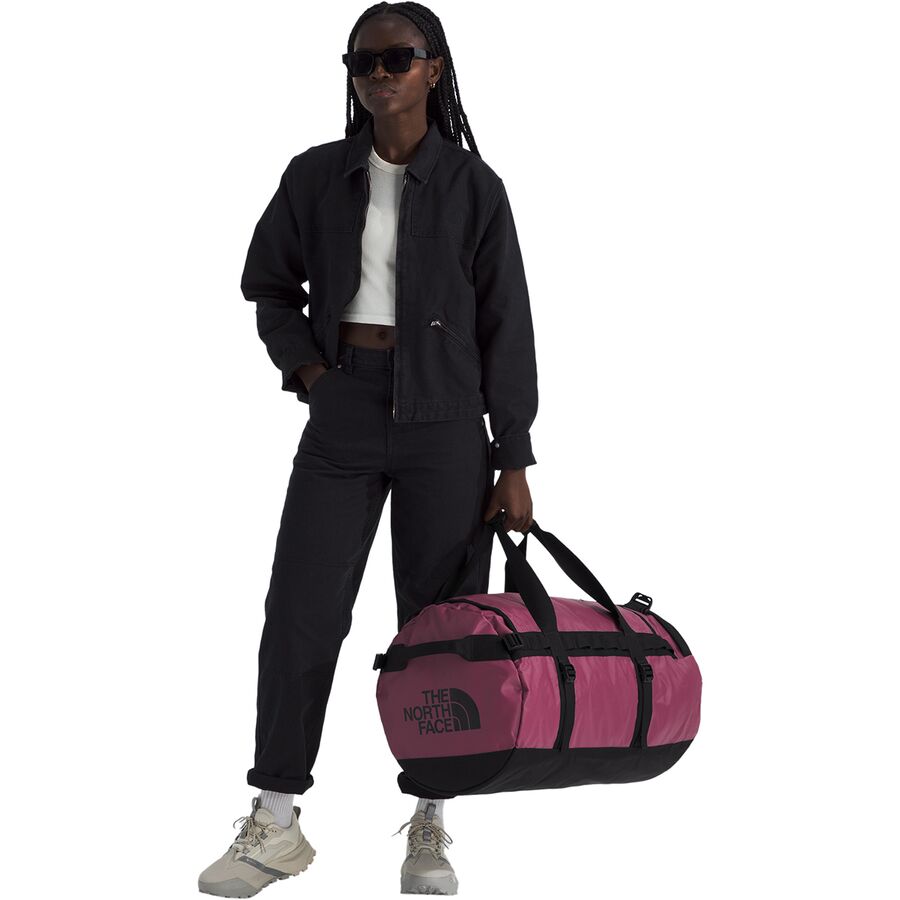 Backcountry The North Face Base Camp M 71L Duffel Bag Cyber Berry/TNF Black