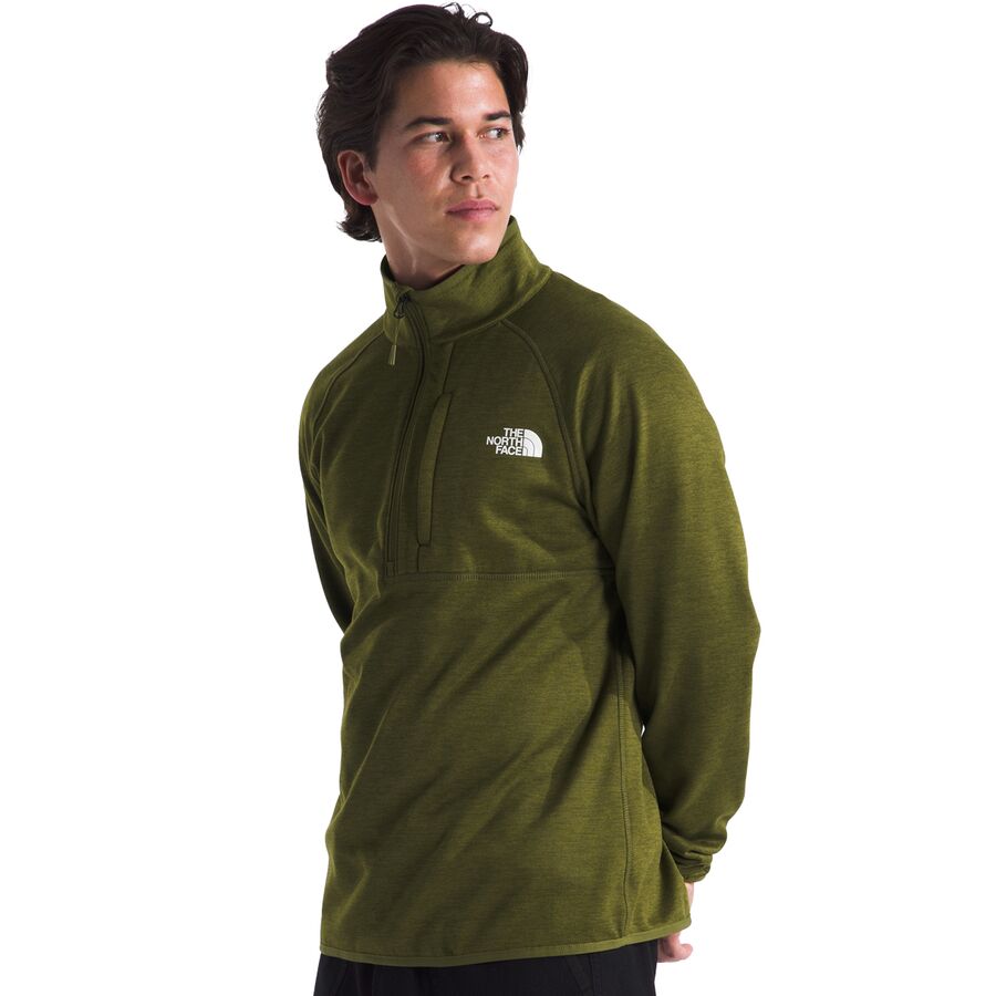 Backcountry The North Face Canyonlands 1/2-Zip Pullover Fleece Jacket - Men's Forest Olive Heather