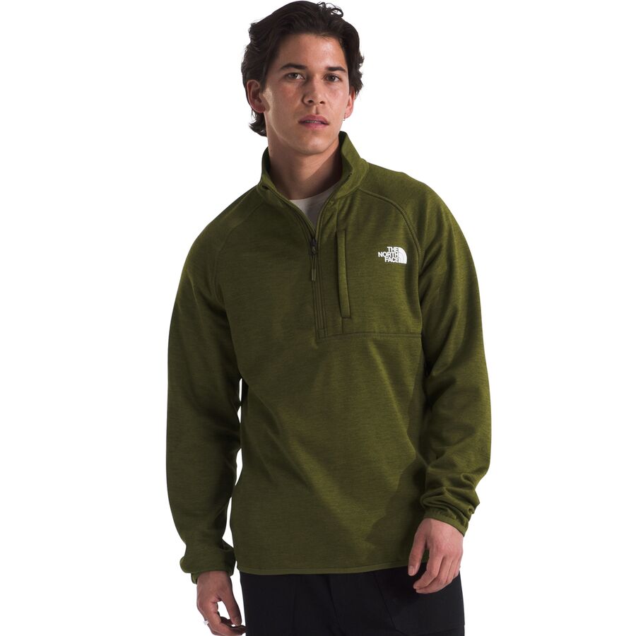 Backcountry The North Face Canyonlands 1/2-Zip Pullover Fleece Jacket - Men's Forest Olive Heather
