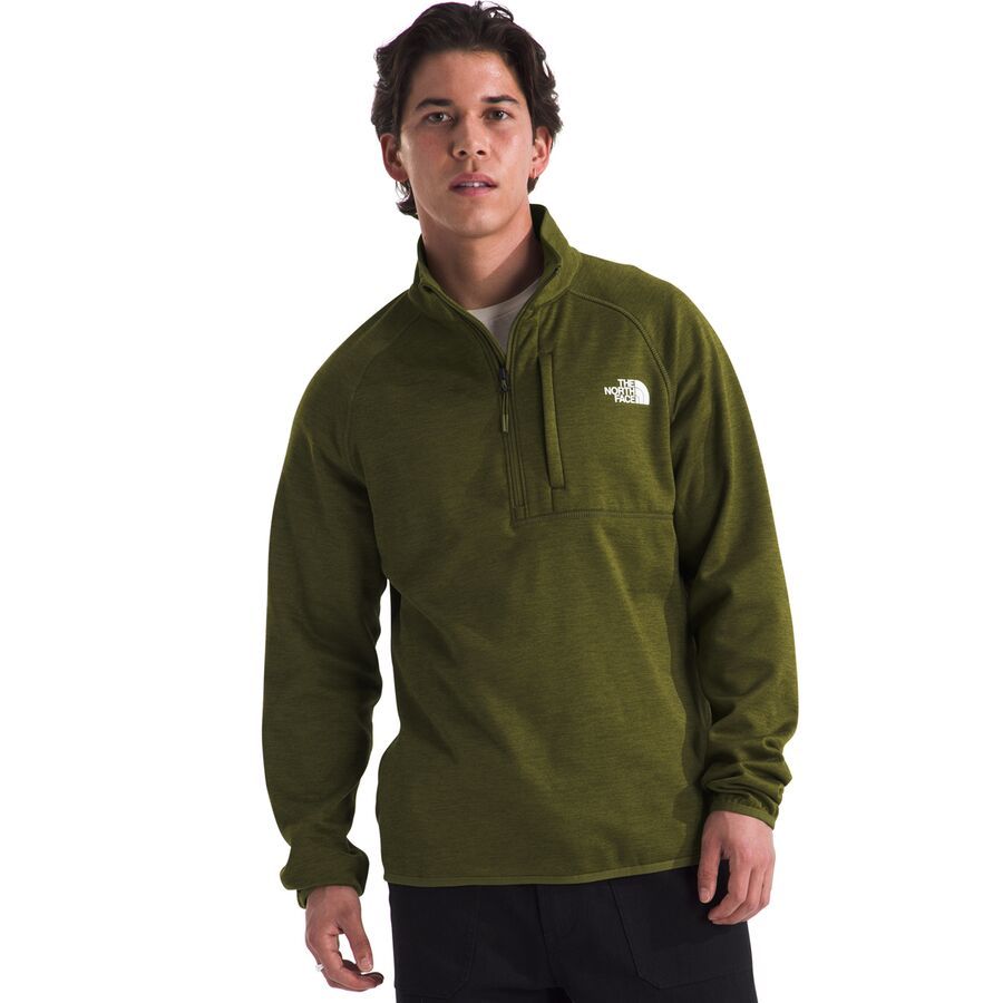 backcountry The North Face Canyonlands 1/2-Zip Pullover Fleece Jacket - Men's Forest Olive Heather