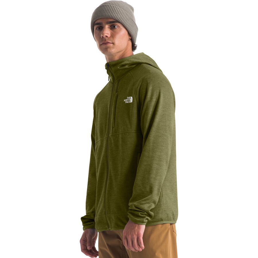 Backcountry The North Face Canyonlands Hooded Fleece Jacket - Men's Forest Olive Heather/NPF