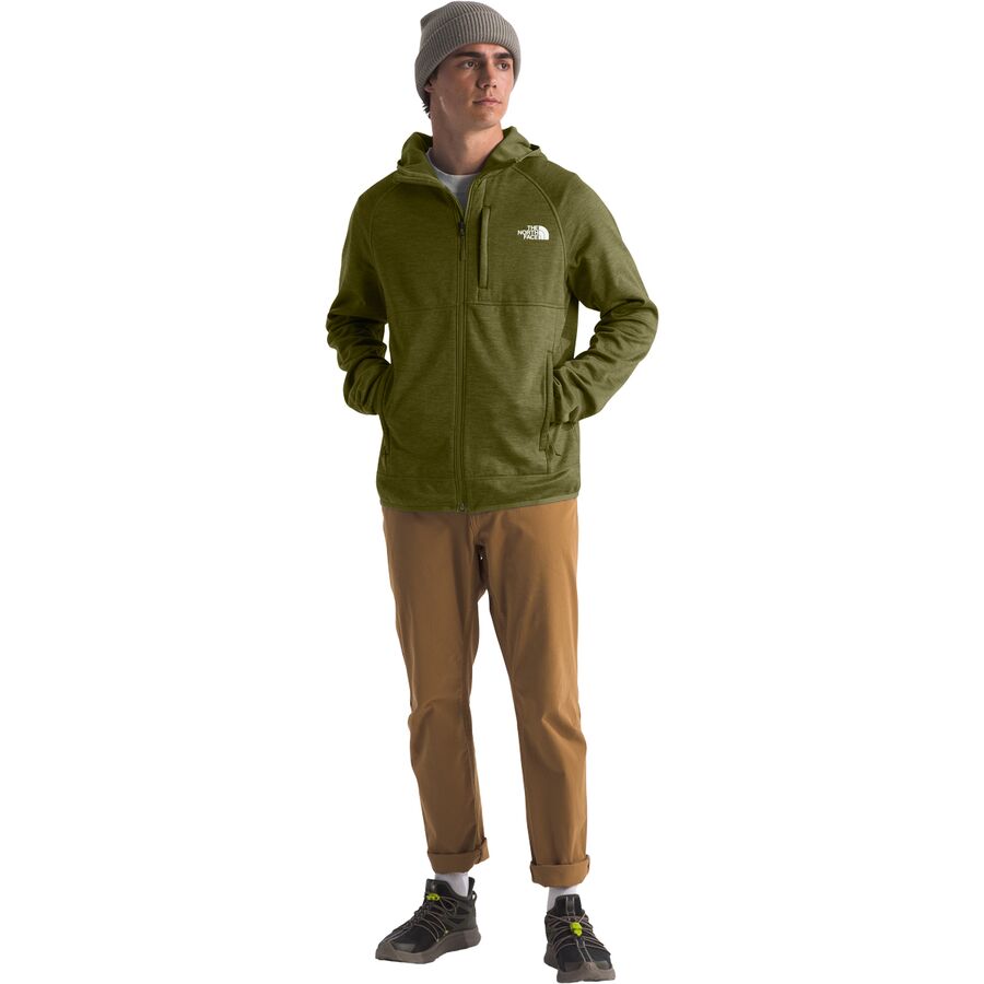 Backcountry The North Face Canyonlands Hooded Fleece Jacket - Men's Forest Olive Heather/NPF