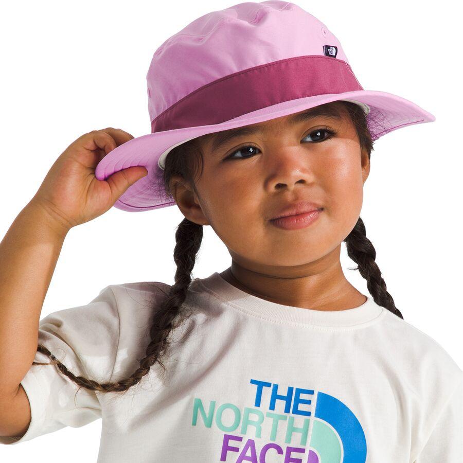 Backcountry The North Face Class V Brimmer Hat - Kids' Cyber Pink/Cyber Berry TNF Topo Phantom Print