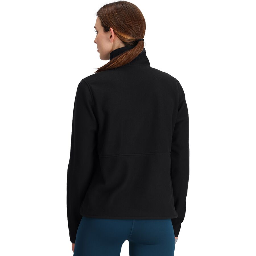 Backcountry The North Face Glacier Fleece 1/2-Snap Crew Shirt - Women's TNF Black