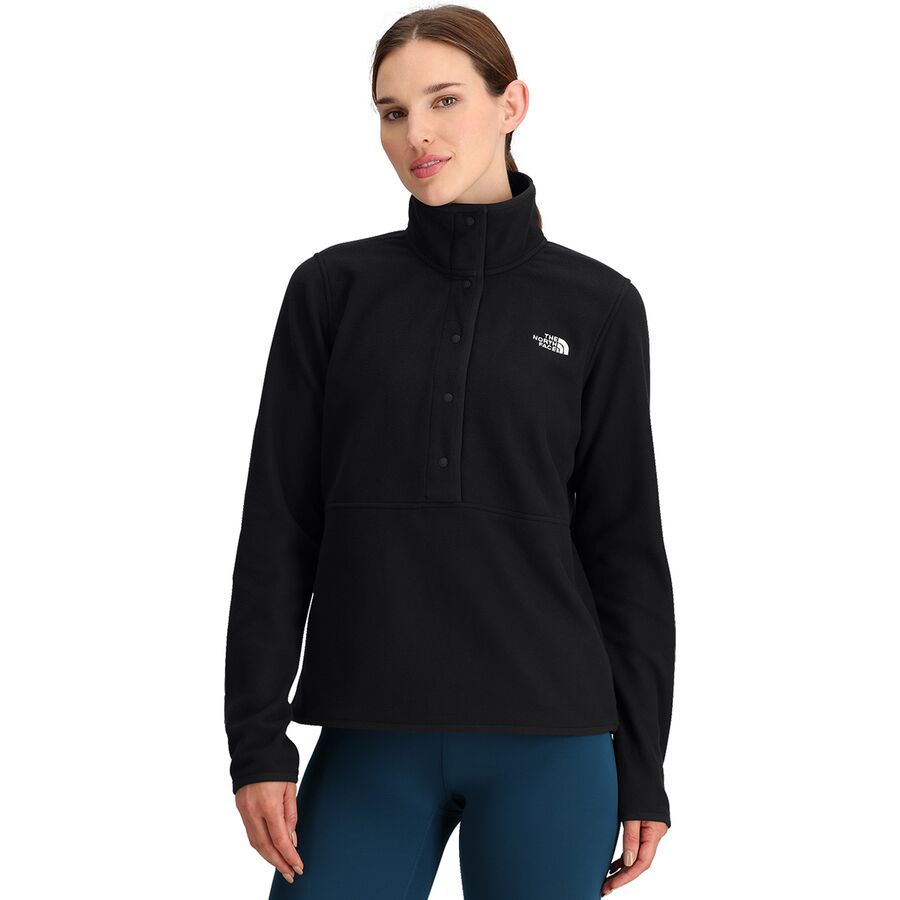 backcountry The North Face Glacier Fleece 1/2-Snap Crew Shirt - Women's TNF Black