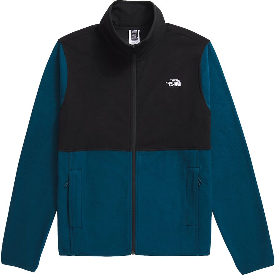 Backcountry The North Face Glacier Fleece Jacket - Men's Midnight Petrol/TNF Black