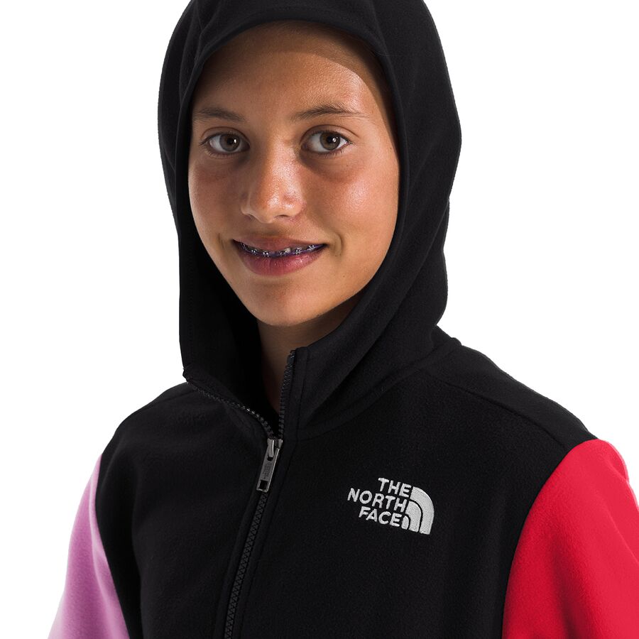 Backcountry The North Face Glacier Full-Zip Hooded Jacket - Kids' Cyber Pink