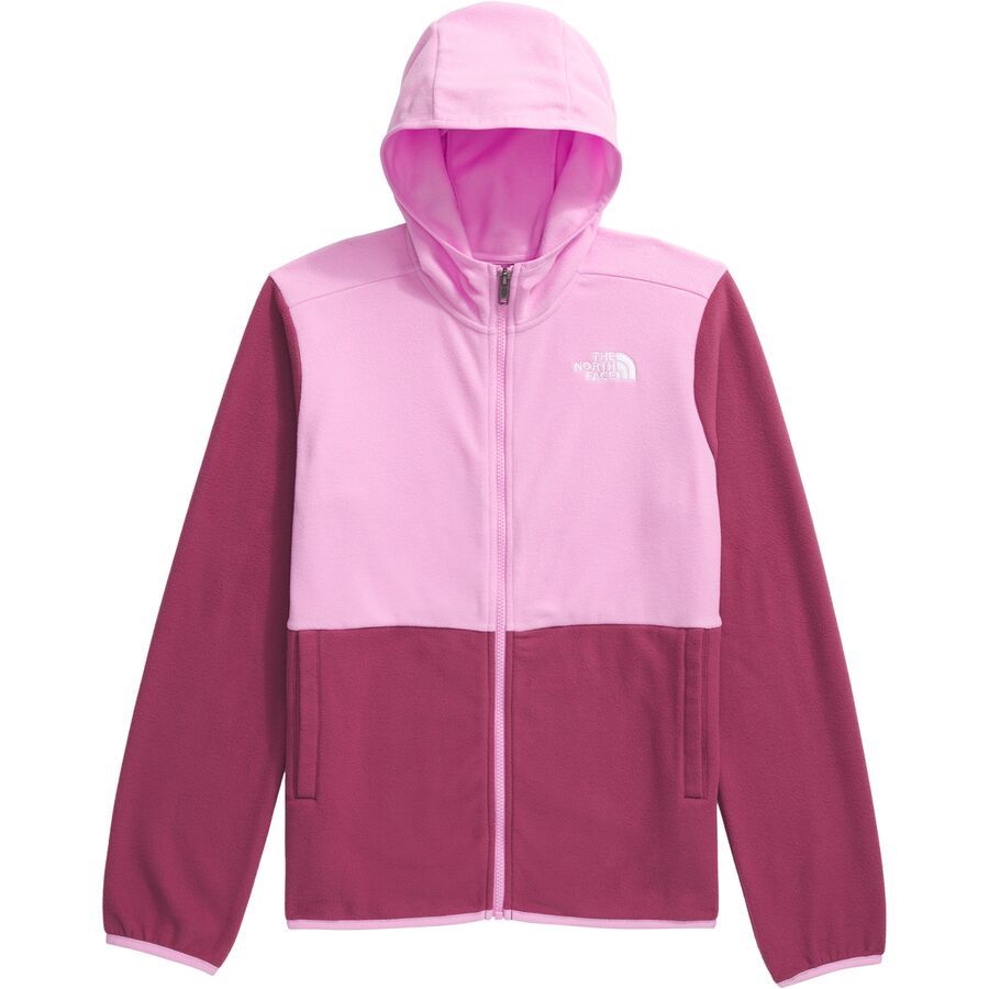 backcountry The North Face Glacier Full-Zip Hooded Jacket - Kids' Cyber Pink
