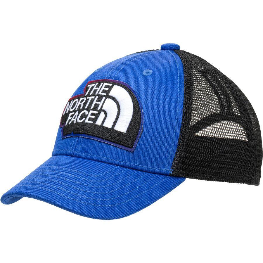 backcountry The North Face Mudder Trucker Hat - Kids' TNF Blue/Embroidered Graphic