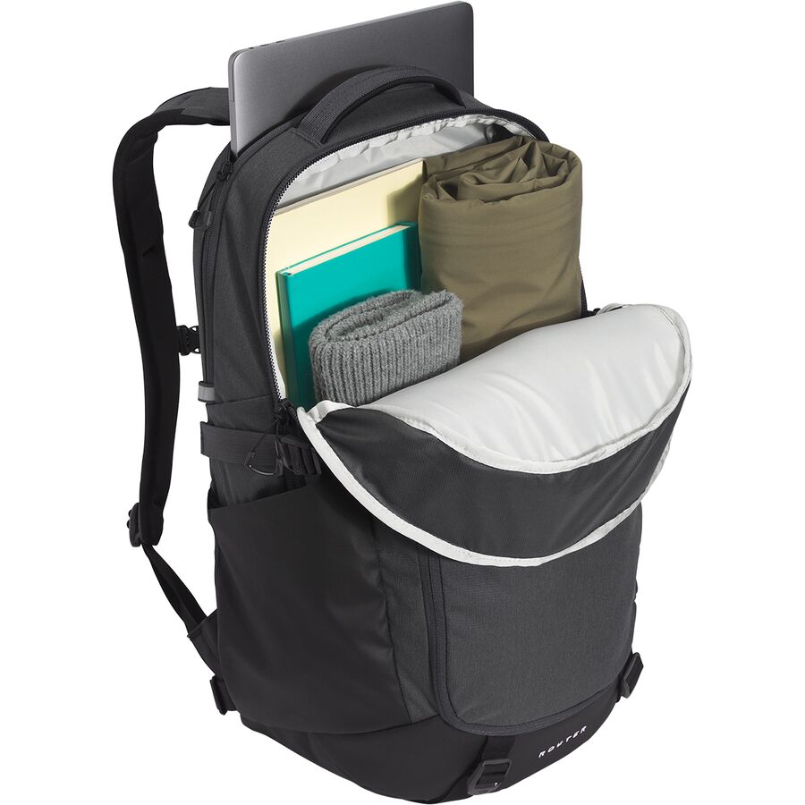 Backcountry The North Face Router 40L Backpack Asphalt Grey Light Heather/TNF Black-NPF